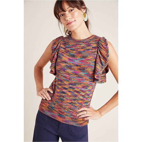 Anthropologie Tops - {Anthropologie} Ruby Flutter-Sleeved Top
